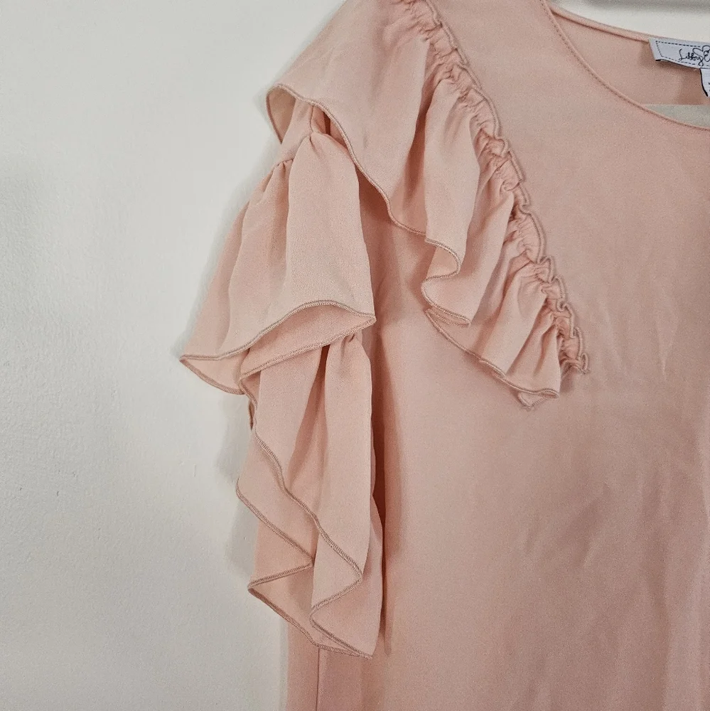 Pink Ruffled Blouse - Picture 3 of 4